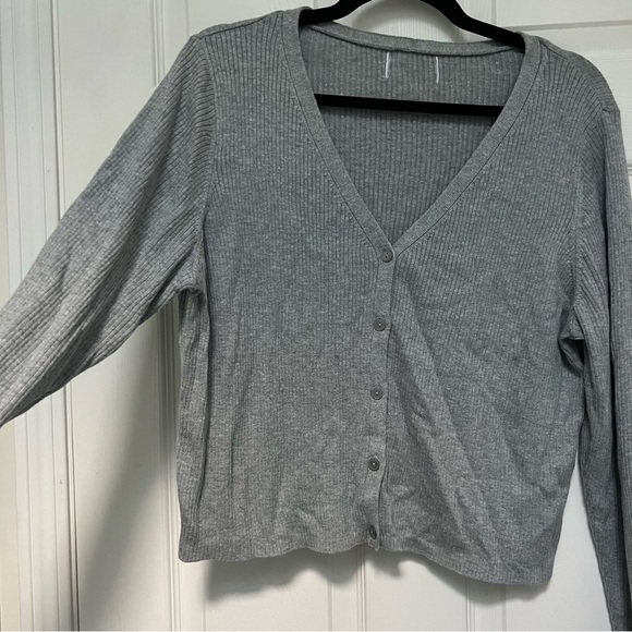 Grey Cropped Cardigan - Picture 1 of 6